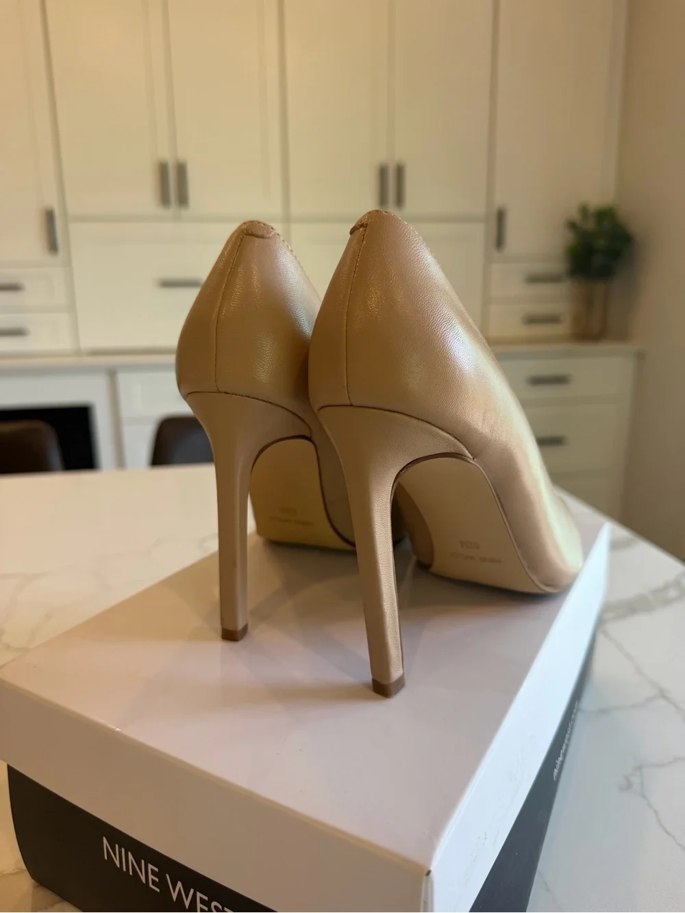 Nine West Beige Pointed-Toe High Heel Pumps